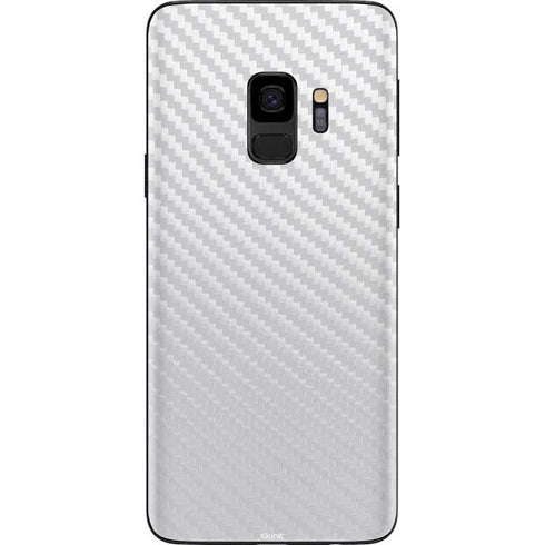 White Carbon Fiber Specialty Texture Material Galaxy S9 Skin